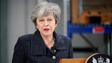 Prime Minister Theresa May speaks on Brexit ahead of next week's vote in Parliament on her revised Brexit deal in Grimsby. (Reuters)