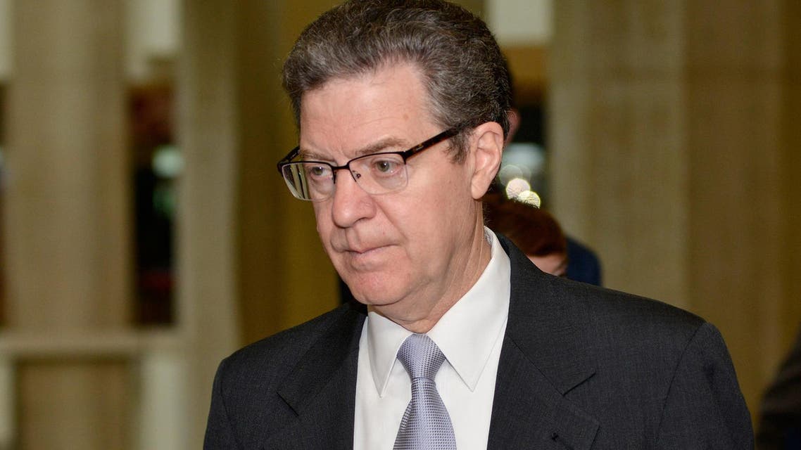 Sam Brownback, US ambassador for religious freedom, arrives for the Indo-Pacific forum on religious freedom in Taipei on March 11, 2019. (AFP)