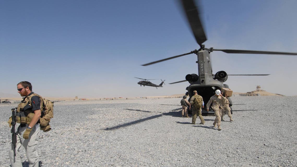 US soldiers disembark from a Chinook helicopter in the southern town of Qalat. (File Photo: AFP)