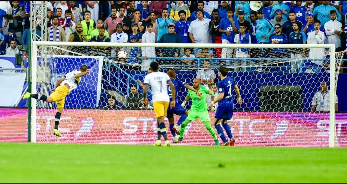 هدف عبدالرزاق حمدالله في لقاء النصر أمام الهلال بالدور الأول