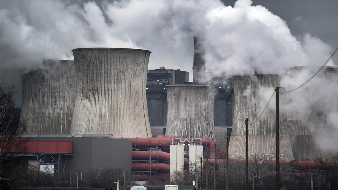 Picture taken on January 16, 2019 shows the Niederaussem lignite fired power plant in Niederaussem, western Germany. (AFP)