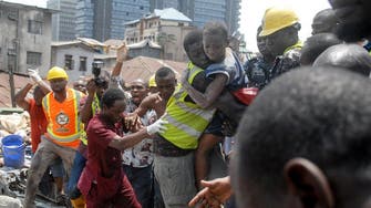 Three-story building collapses in Nigeria with children inside