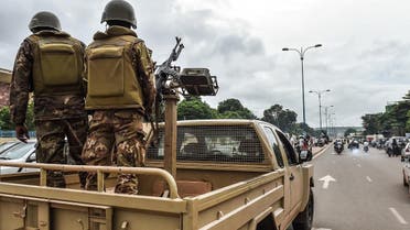 Malian soldiers patrol in the streets of Bamako on July 27, 2018. (AFP)
