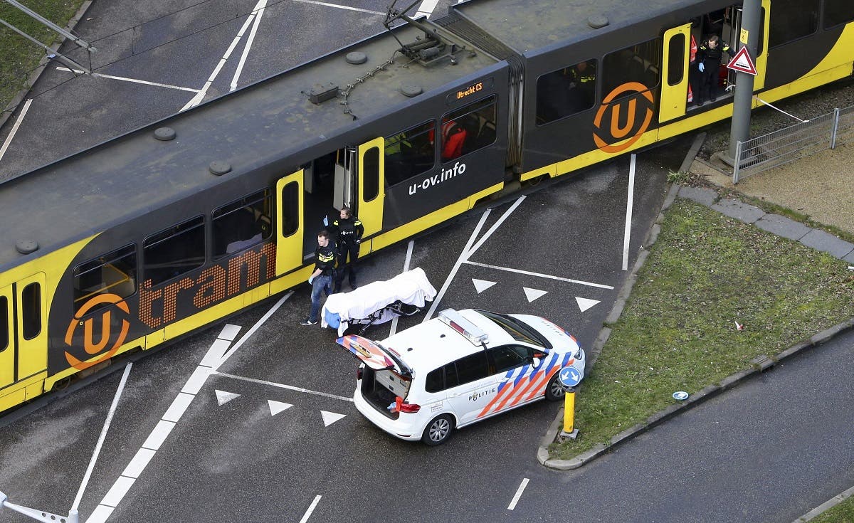 Special Police forces inspect a tram in Utrecht where a shooting took place. (AFP)
