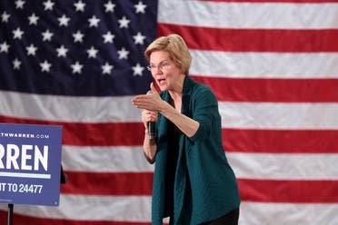 US Senator Elizabeth Warren speaks to supporters in Memphis. (Reuters)