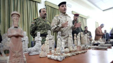 Artefacts on display in Basra on December 16, 2008. (File photo: AFP)