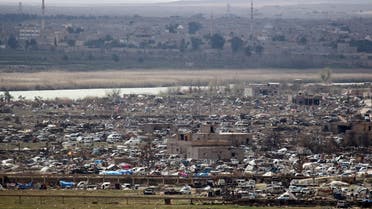 A general view of the last besieged neighborhood in the village of Baghouz, Deir Al Zor province, Syria March 17, 2019. REUTERS/Stringer