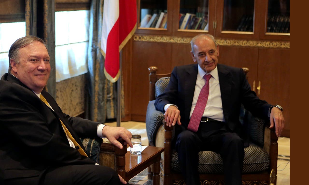 Pompeo, Nabih berri. (AFP)