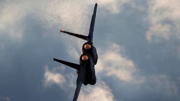 an Israeli Air Force F-15 plane in flight during a mission. (AP)