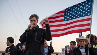 Former Texas Congressman Beto O'Rourke speaks to a crowd of marchers during the anti-Trump "March for Truth" in El Paso. (Reuters)