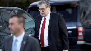 US Attorney General William Barr departs his home on March 26, 2019 in McLean, Virginia. (AFP)