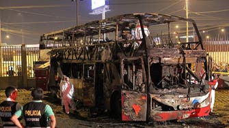 At least 20 killed after bus in Peru catches fire at banned bus stop