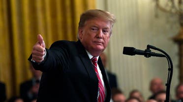 President Donald Trump speaks at the 2019 Prison Reform Summit and First Step Act Celebration in the East Room of the White House in Washington, April 1, 2019. (AP Photo/Susan Walsh)
