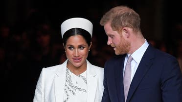 Prince Harry and Meghan at Westminster Abbey in London on March 11, 2019. (Reuters)