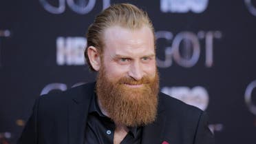 Kristofer Hivju arrives for the premiere of the final season of “Game of Thrones” at Radio City Music Hall in New York, US, on April 3, 2019. (Reuters)