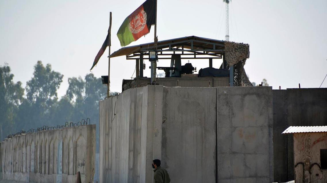 An Afghan security personnel stand guard in the checkpoint of airport after a suicide attack in Jalalabad province, east of Kabul, Afghanistan, Wednesday, March 6, 2019. (AP)