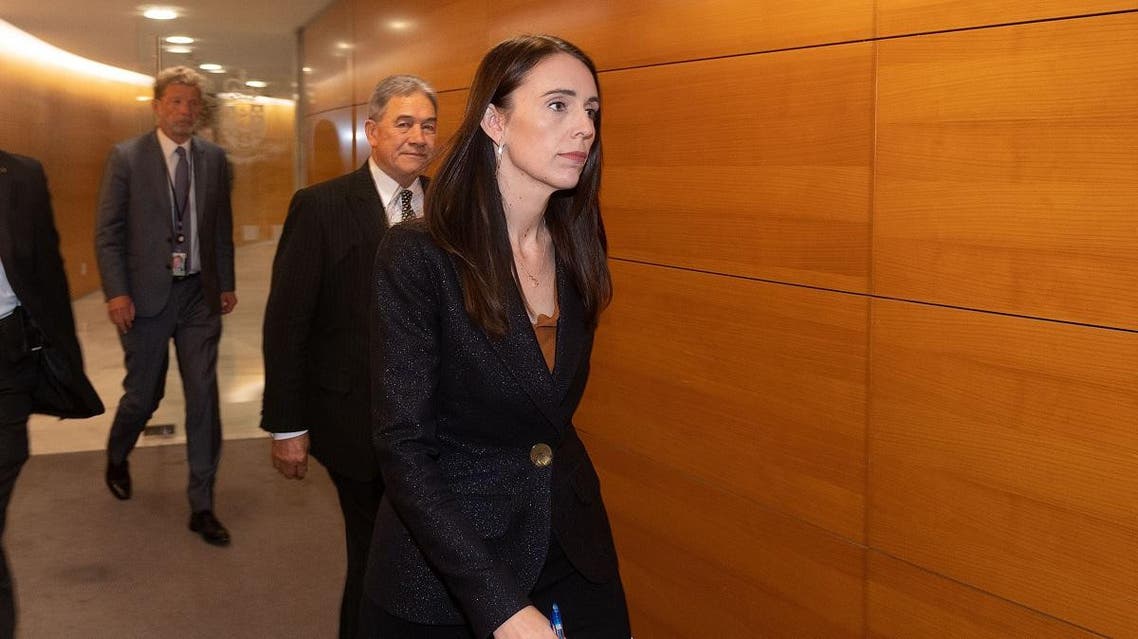 New Zealand Prime Minister Jacinda Ardern arrives for her post cabinet press conference at Parliament in Wellington on March 25, 2019. (AFP)
