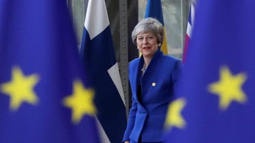 Britain's Prime Minister Theresa May arrives at an extraordinary European Union leaders summit to discuss Brexit. (Reuters)