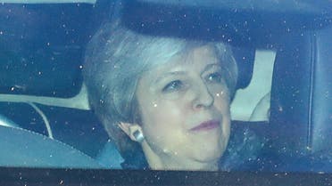 Britain’s Prime Minister Theresa May leaves the Houses of Parliament, as uncertainty over Brexit continues, in London, on April 11, 2019. (Reuters)
