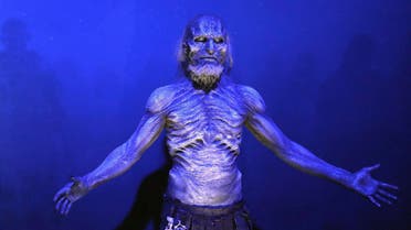 A White Walker on display during the launch of The Game of Thrones Touring Exhibition in Belfast on April 10, 2019. (AP)