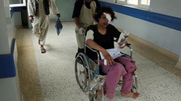 A wounded Afghan man receives treatment at a hospital one day after the start of the Taliban spring offensive, in Kunduz province, Afghanistan. (Reuters)