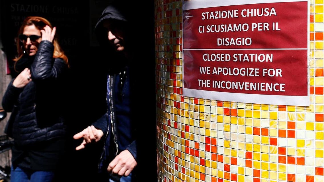 Main metro station at the famous Spanish Steps square remains closed after nearly six months bringing a slump in the number of visitors to the once-busy shopping area in Rome, Italy. (Reuters)