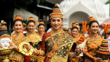 Miss Laos New Year or "Nang Sang Khan" pageant winner Mila Douangximay. (AFP)