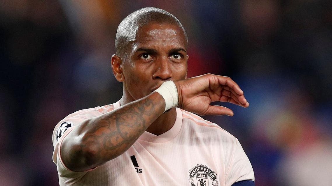 Manchester United's Ashley Young looks dejected after the match. (Reuters)