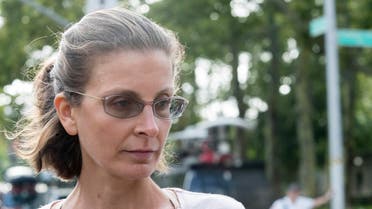 Clare Bronfman a member of NXIVM, an organization charged with sex trafficking, leaves Brooklyn Federal Court, Monday, April 8, 2019, in New York. (AP)