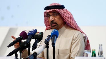 Saudi Energy Minister Khalid al-Falih speaks during a news conference in Riyadh. (File photo: Reuters)