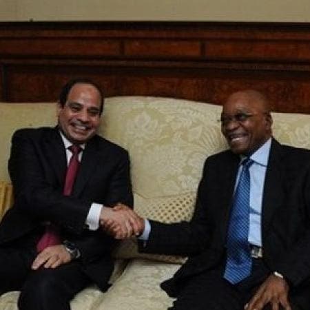 السيسي يبحث مع رئيس جنوب إفريقيا الأوضاع بليبيا والسودان