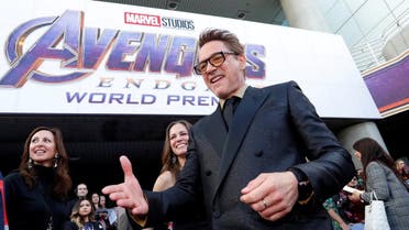 Cast member Robert Downey Jr., arrives on the red carpet at the world premiere of the film “The Avengers: Endgame” in Los Angeles, California, April 22, 2019. (Reuters)