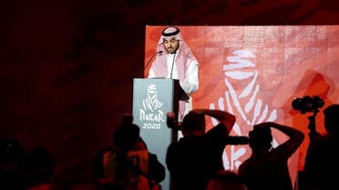 President of the General Authority for Sport Prince Abdulaziz bin Turki Al-Faisal speaks during the press conference at al Qiddiya in Riyadh, Saudi Arabia April 25, 2019. (Reuters)