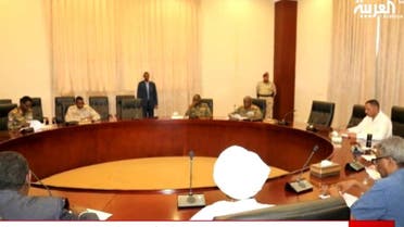 Screengrab of the meeting between Sudan Transitional Military Council and protest leaders on Saturday April 27, 2019. (Screengrab)