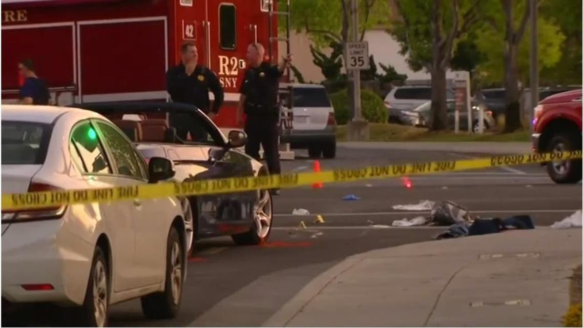 Police examining vehicle that hit eight people in Sunnyvale, near San Francisco, US on April, 23, 2019. (Screengrab: Reuters) 