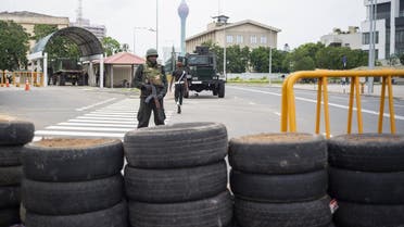 A Sri Lankan soldier mans his position at a checkpoint in Colombo on April 27, 2019. (AFP)