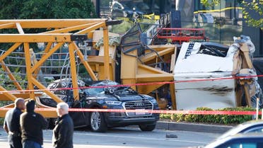 Emergency crews work at the scene of a construction crane collapse where several people were killed and others were injured Saturday, April 27, 2019, in the South Lake Union neighborhood of Seattle. (AP)