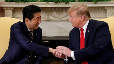US President Donald Trump meets with Japan's Prime Minister Shinzo Abe at the White House in Washington. (Reuters)