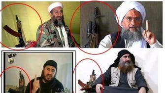 "بن لادن"  يظهر خلف البغدادي... سلاح قادة الإرهاب