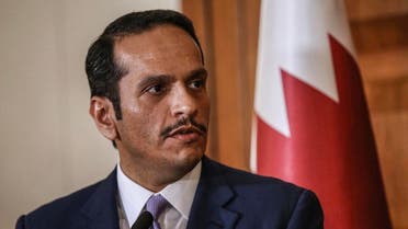 Qatari Foreign Minister Mohammed bin Abdulrahman Al Thani speaking during a press conference. (File photo: AFP)