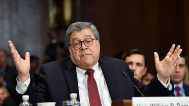 US Attorney General William Barr testifies before the Senate Judiciary Committee on “The Justice Department’s Investigation of Russian Interference with the 2016 Presidential Election” on Capitol Hill in Washington, DC, on May 1, 2019. (AFP)