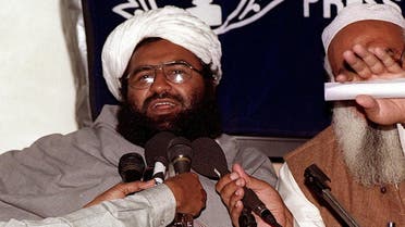 Masood Azhar, head of the Jaish-e-Mohammed militant group addresses a press conference in Karachi. (File photo: AFP)
