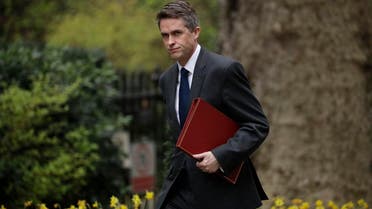 File photo of Britain’s Defence Secretary Gavin Williamson arriving for a cabinet meeting in 10 Downing Street, London. (AP)