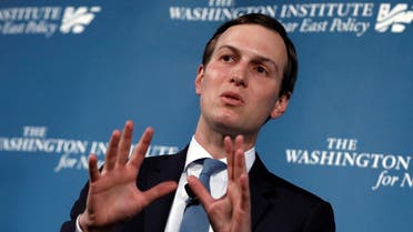Kushner during a discussion on “Inside the Trump Administration’s Middle East Peace Effort” at a dinner symposium of the Washington Institute for Near East Policy in Washington May 2, 2019. (Reuters)