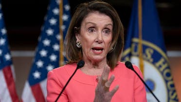 Speaker of the House Nancy Pelosi talks to the media at a news conference on Capitol Hill in Washington on May 2, 2019. (AP)