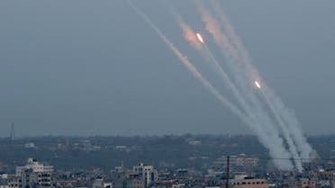 صواريخ تطلق من غزة باتجاه اسرائيل