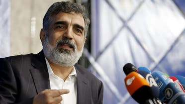 Spokesman of the Atomic Energy Organization of Iran (AEOI), Behrouz Kamalvandi answers the press in the capital Tehran on July 17, 2018. (AFP)