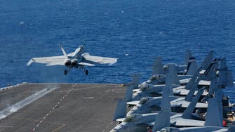 US carrier to deter Iran passes through Suez Canal