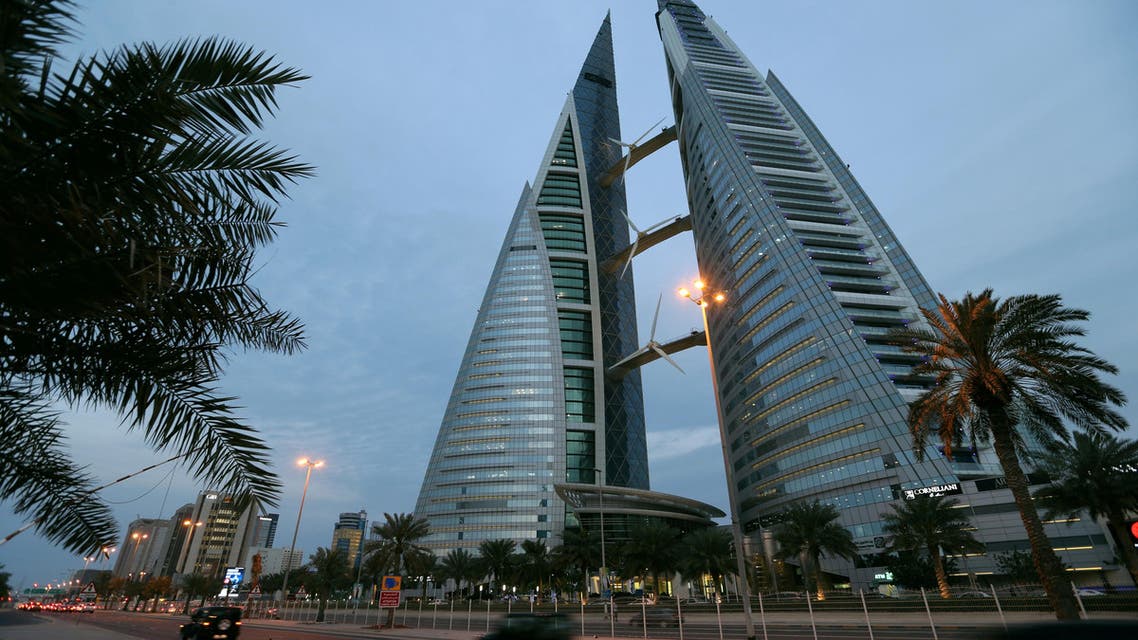 The Bahrain World Trade Center in Manama on February 21, 2019. (Reuters)