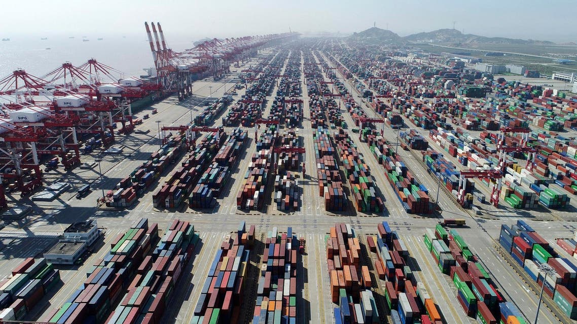 A container dock of Yangshan Port in Shanghai, east China on April 23, 2017. (AP)